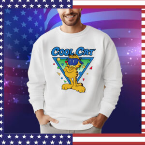 Quinton Reviews wearing Garfield cool cat Shirt