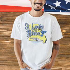 St. Louis Blues National Hockey League map T-Shirt