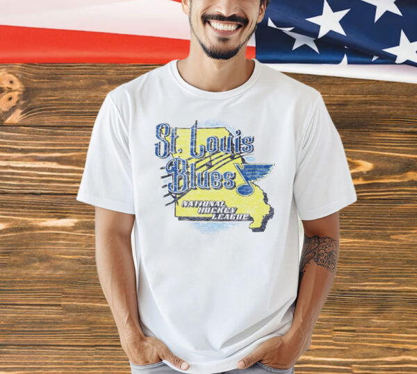 St. Louis Blues National Hockey League map T-Shirt