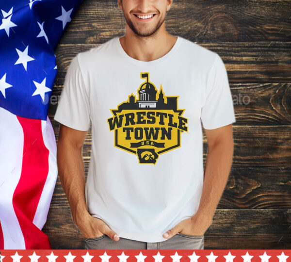 University Of Iowa Wrestle Town USA T-Shirt