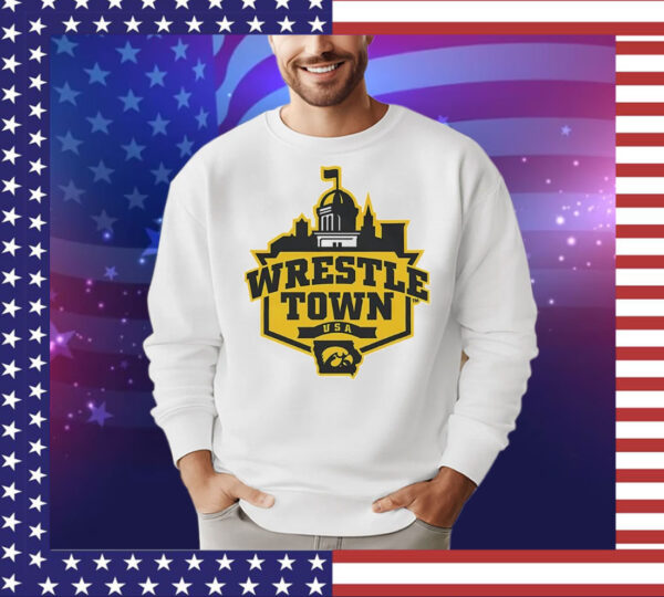 University Of Iowa Wrestle Town USA T-Shirt