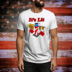 It’s Lit Fireworks 4th of July USA Patriotic Tee Shirt