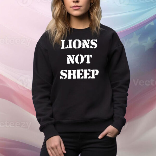 Julian Edelman wearing lions not sheep Tee Shirt