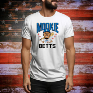 LA Dodgers Mookie Betts cartoon Tee Shirt