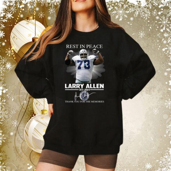 Larry Allen Rest In Peace Thank You For The Memories Tee Shirt