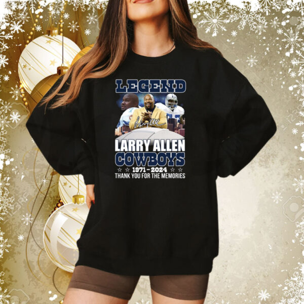 Legend Larry Allen 1971-2024 Thank You For The Memories Tee Shirt