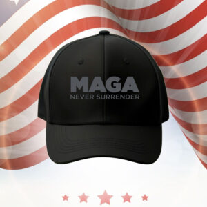 Official MAGA Never Surrender Black Cap