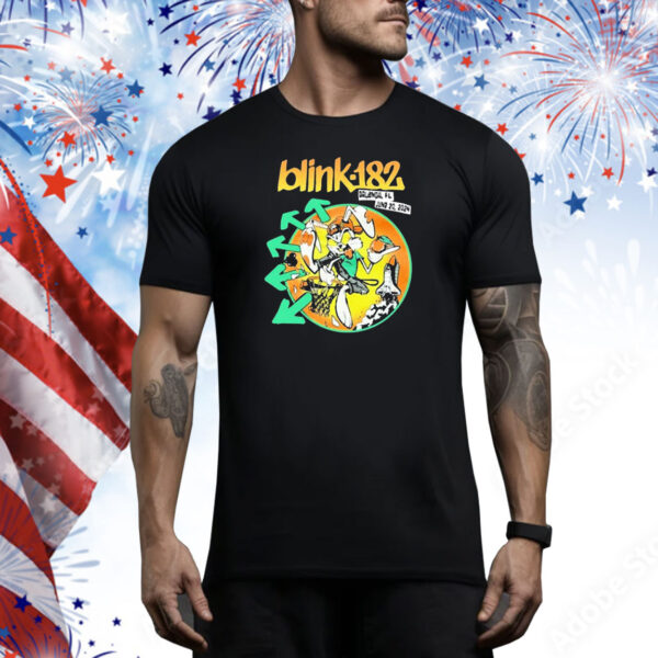 Official Blink-182 June 20 2024 Orlando FL Show Tee Shirt