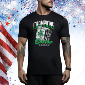 Official Bos Ring Boston Celtics World Champions 1957-2024 Tee Shirt