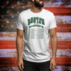 Official Boston Celtics World Championship Tour 2024 Tee Shirt