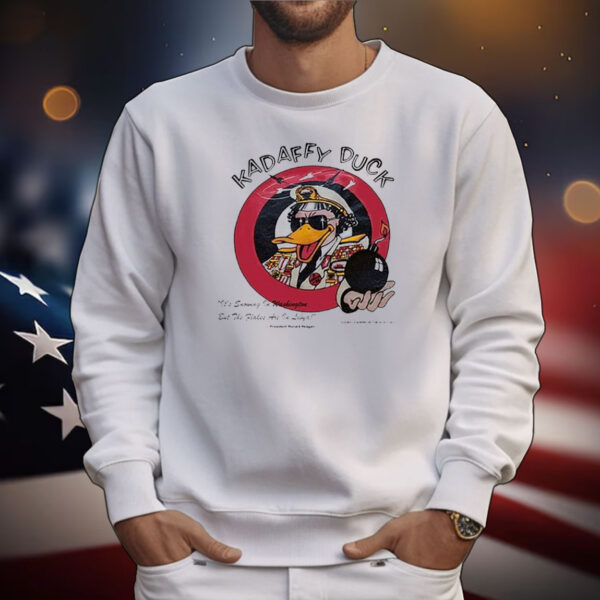 Official Kadaffy Duck It’s Snowing In Washington But The Flakes Are In Libya T-Shirt