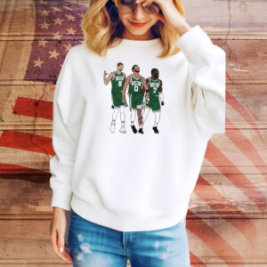 Official Kristaps Porzingis, Jayson Tatum And Jaylen Brown Big 3 Boston Celtics Tee Shirt