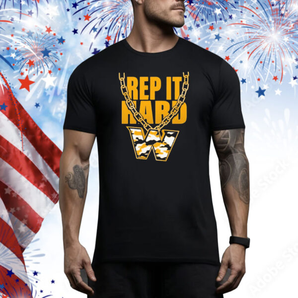 Official Rep It Hard Washington Commanders logo Tee Shirt