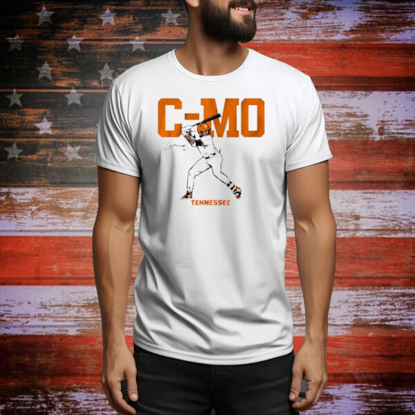 Official Tennessee Baseball Christian Moore #1 C-Mo Player signature Tee Shirt