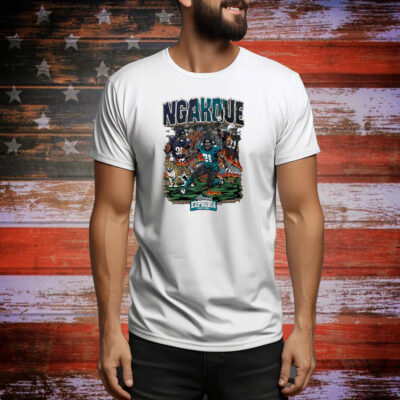 Official Yannick Ngakoue Jacksonville Jaguars number 91 Planet Euphoria Artwork 2024 Tee Shirt
