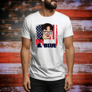 Red Dwight And Blue 4th Of July Tee Shirt