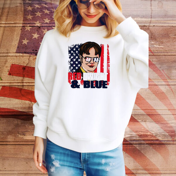 Red Dwight And Blue 4th Of July Tee Shirt