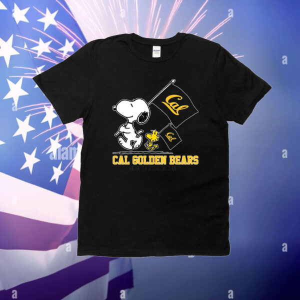 Snoopy California Golden Bears Road To Oklahoma City flag T-Shirt