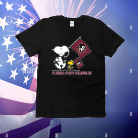Snoopy Florida State Seminoles Road To Oklahoma City flag T-Shirt