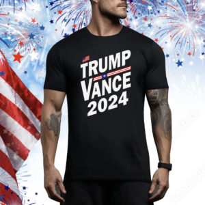 Trump Vance 2024 USA flag Tee Shirt