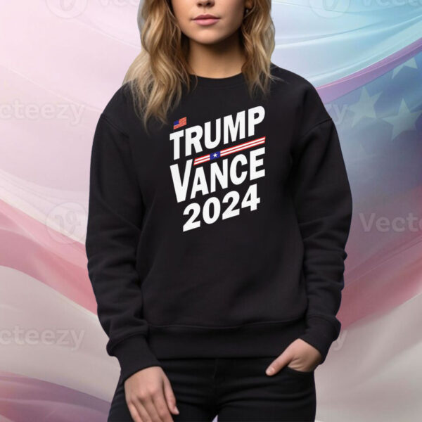 Trump Vance 2024 USA flag Tee Shirt