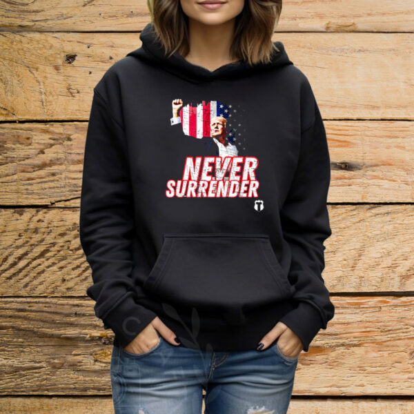 Never Surrender Trump Shooting Tee Shirt