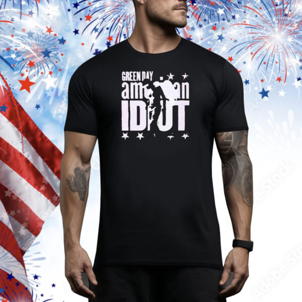 Official Green Day American Idiot Angel Stars Tee Shirt