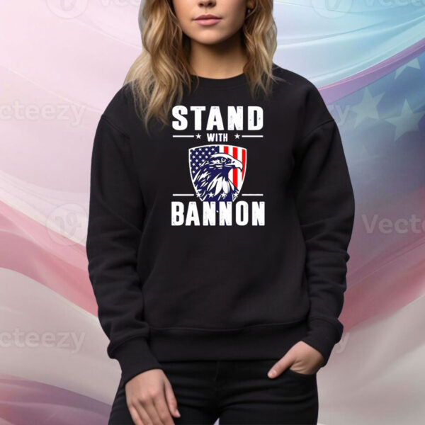 Official Sternamerican Stand With Bannon America Flag Tee Shirt