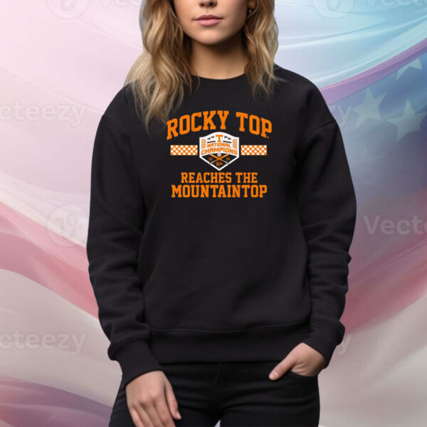 Official Tennessee Vols Baseball Rocky Top Reaches The Mountaintop National Champions Tee Shirt