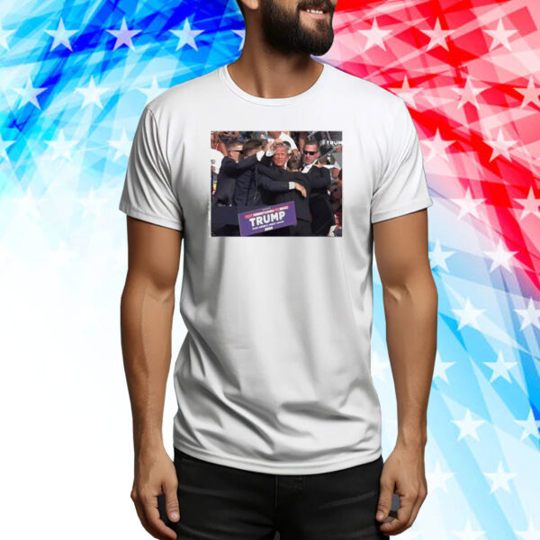 Official The Picture Of Trump Bleeding From His Ear Trump Wins The Election 2024 New Tee Shirt