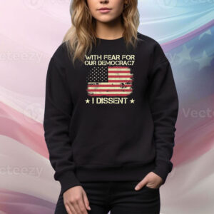 With Fear For Our Democracy I Dissent Usa Flag Tee Shirt
