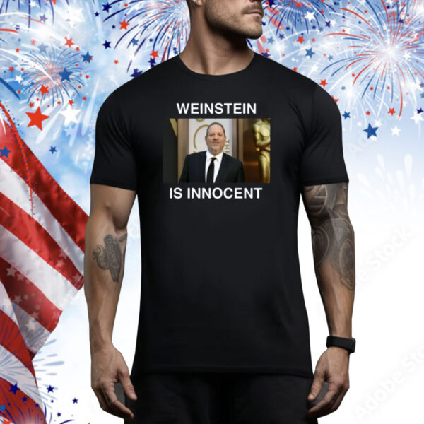 Luciano Silighini Garagnani Wearing Weinstein Is Innocent Tee Shirt