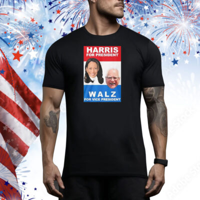 Official Harris For President Walz For Vice President Poster 2024 Tee Shirt