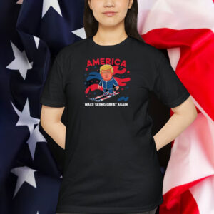 Donald Trump Skiing America - Make Skiing Great Again T-Shirt
