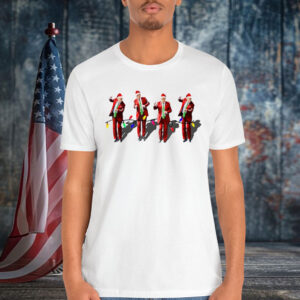 Funny Trump Dance Christmas Light Santa Trump Xmas T-Shirt