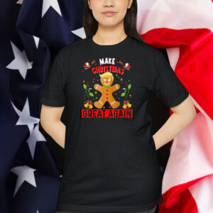 Funny Trump Gingerbread Man Make Christmas Great Again T-Shirt