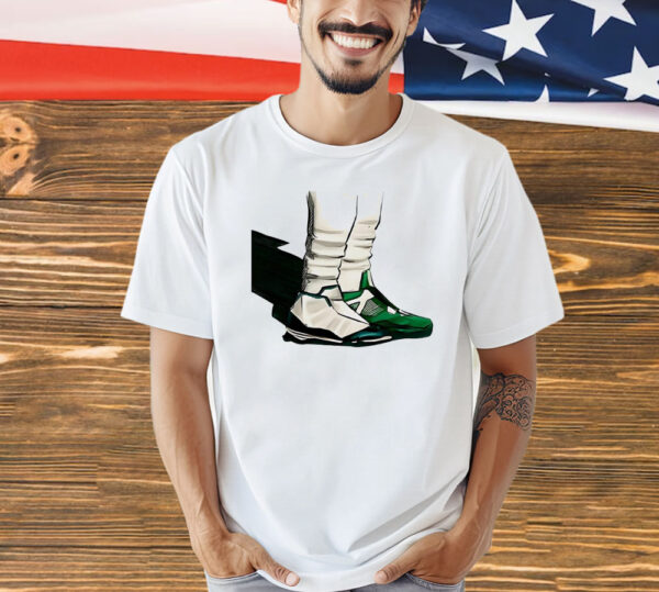 Jalen Hurts two shoes Eagles Shirt