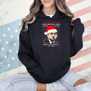 Official Michael Scott happy birthday Jesus sorry your party’s so lame Christmas Shirt