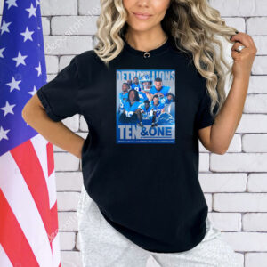 Official NFL Detroit Lions Ten And One Players Win It All This Year Poster Shirt