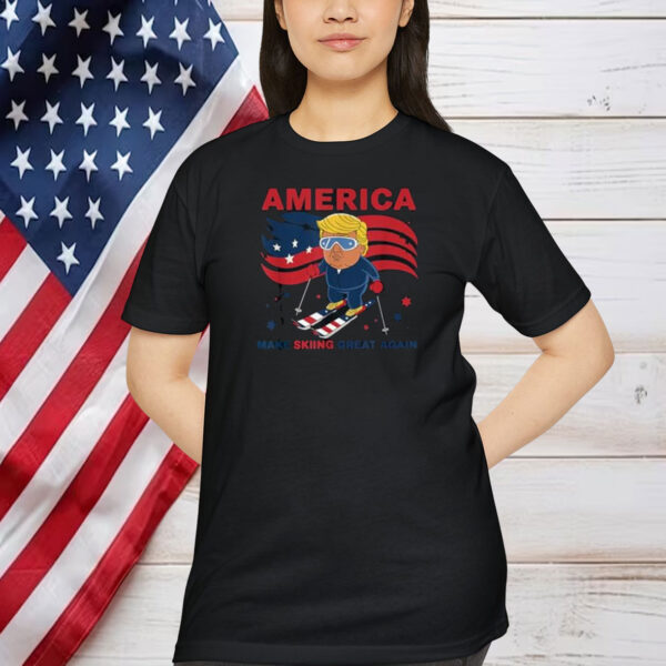 USA Apres Ski Make Skiing Great Again Donald Trump Shirt