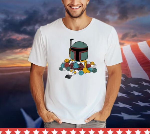 A knitting Boba Fett T-Shirt