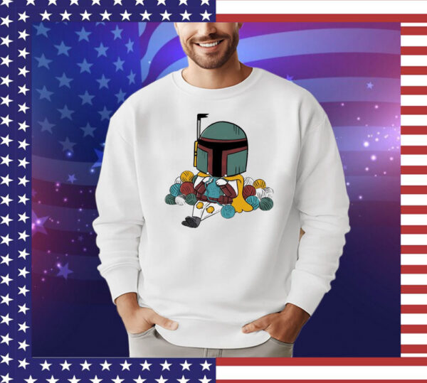 A knitting Boba Fett T-Shirt