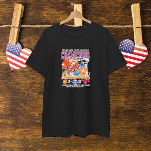 Clemson Tigers 2024 Atlantic Coast Conference Champions In Charlotte North Carolina Bank Of America Stadium Mascot T-Shirt