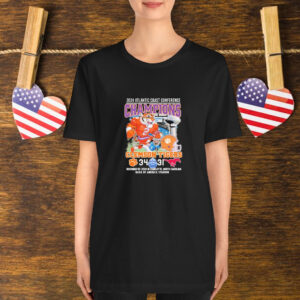 Clemson Tigers 2024 Atlantic Coast Conference Champions In Charlotte North Carolina Bank Of America Stadium Mascot T-Shirt