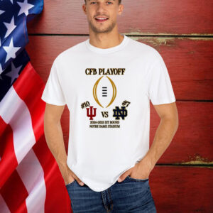Indiana Hoosiers vs Notre Dame Fighting Irish First Round CFP Playoff NCAA 2024-2025 December 20th 2024 At Notre Dame Stadium South Bend Indiana T-Shirt