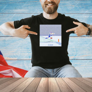 Josh Allen Flying Touchdown Snow Pixel Shirt