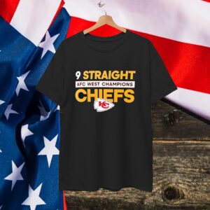 Kansas City Chiefs 9 Straight AFC West Division Champions T-Shirt
