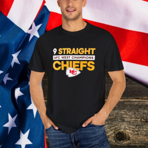 Kansas City Chiefs 9 Straight AFC West Division Champions T-Shirt