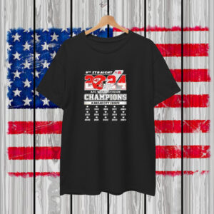 Kansas City Chiefs 9TH Straight 2024 AFC West Division Champions T-Shirt