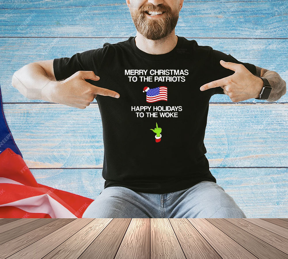 Merry Christmas to the patriots happy holidays to the woke Shirt